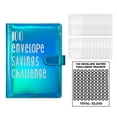 thumbnail image 3 of Carpeta de Desafío para Ahorrar Dinero, 100 Sobres, Planificador de Presupuesto, Organizador Portátil Reutilizable de $5050, Libro de Desafío para Aho , Azul brillo SM SunniMix Carpeta de desafíos de ahorro, 3 of 8