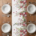 thumbnail image 6 of Valentine's Day Table Runner - 36 Inch Long, Kitchen Dining Table Runner Dresser Scarves, Watercolor Roses Flowers Leaves Spring Farmhouse Decor for Coffee Tables Wedding Party Banquet, 6 of 8