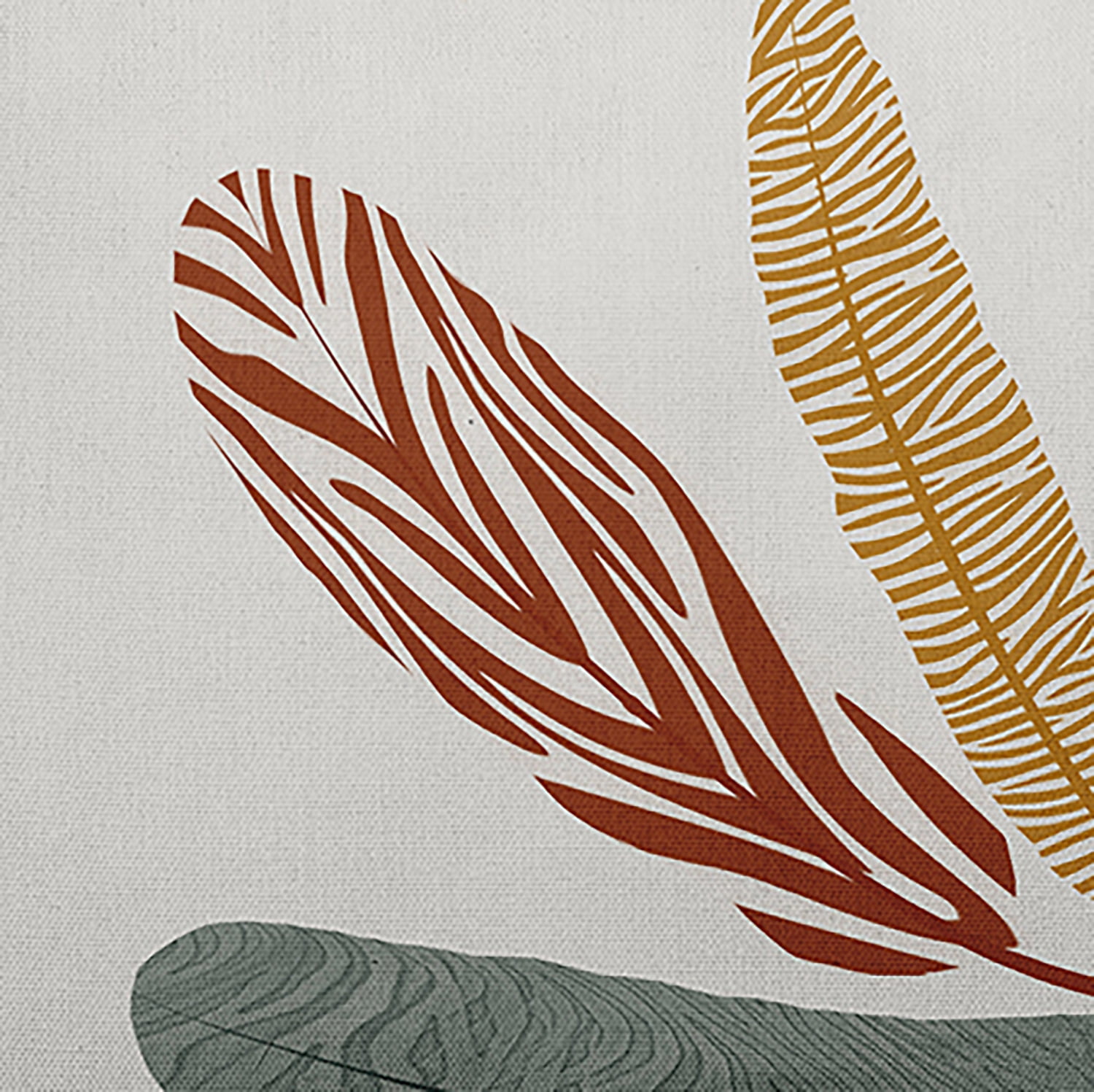 Simply Daisy, 14" x 20" Feather Study Orange Floral Decorative Outdoor Pillow