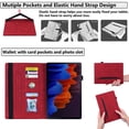thumbnail image 5 of Allytechgroup Case for Samsung Galaxy Tab S9 FE+ / S9 FE Plus 12.4 inch with Pencil Holder Stand PU Leather Protective Case & Soft TPU Back Shell Shockproof Folio Wallet Cover with Card Slots, Red, 5 of 7