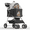 Black, variant on OSM 3-in-1 Foldable Pet Stroller with Detachable Carrier & Car Seat, Push-Button Entry, 4-Wheel Jogger, Includes Storage Basket & Cup Holder for Small Medium Dogs Cats Up to 33 lbs, Black