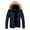 Blue, variant on comerut Winter Down Coat Extra Thick Highly Warm Padded High Collar Men Jacket for Outdoor