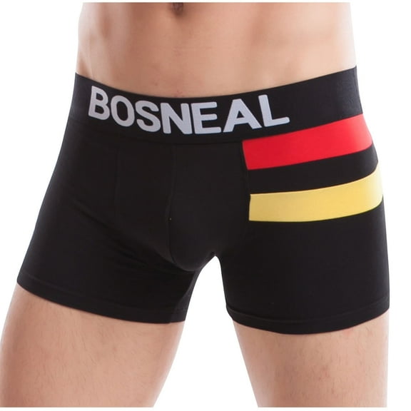 Maoxin Underwear For Men Pack Seamless Sexy Solid Color Letters Comfortable Breathable Boxers Underwear Mens Boxer Briefs Underwear Black S