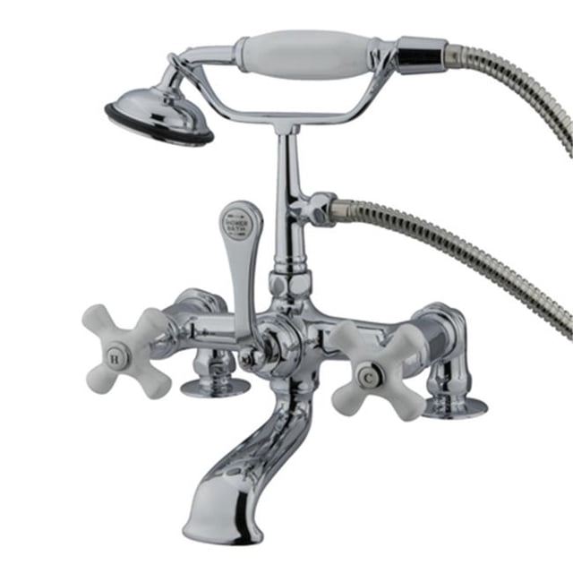 Remplissage de Baignoire à Griffes avec Douchette - Finition Chromée Polie