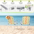 thumbnail image 4 of VibrantEcho Extra Wide Foldable Beach Chair Set of 2, Modern Minimalist Sturdy Steel Frame Supports 265 lbs/120 kg, Lightweight Portable Chair 8.4 lbs only,  (Green and Yellow), 4 of 7