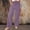 Purple, variant on Linen Cotton Casual Pants For Women Pull On Picnic Outfits Drawstring Waist Elastic Waist With Pockets Summer Straight Leg Everyday Comfort Road Trip Dark Gray M