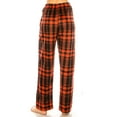 thumbnail image 3 of Womens Ladies Plush Fleece PJ Pajama Pants, Red Plaid 3, Size S, 3 of 3