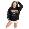 thumbnail image 3 of Women's Gameday Couture  Black Denver Broncos Velocity Relaxed Rhinestone Pullover Sweatshirt, 3 of 6