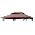thumbnail image 5 of Perfect Garden Replacement Canopy Cover Top Fabric Only for 13 x 10 Ft 2-Tier Outdoor Gazebo,Color Brown, 5 of 8