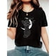 thumbnail image 1 of Halloween T-shirt - Halloween Series Witch Hat Black Cat Graphic T-Shirt for adults - Casual Cotton Fabric, Medium Stretch, Round Neck, Summer Top with Halloween Pattern, 1 of 6