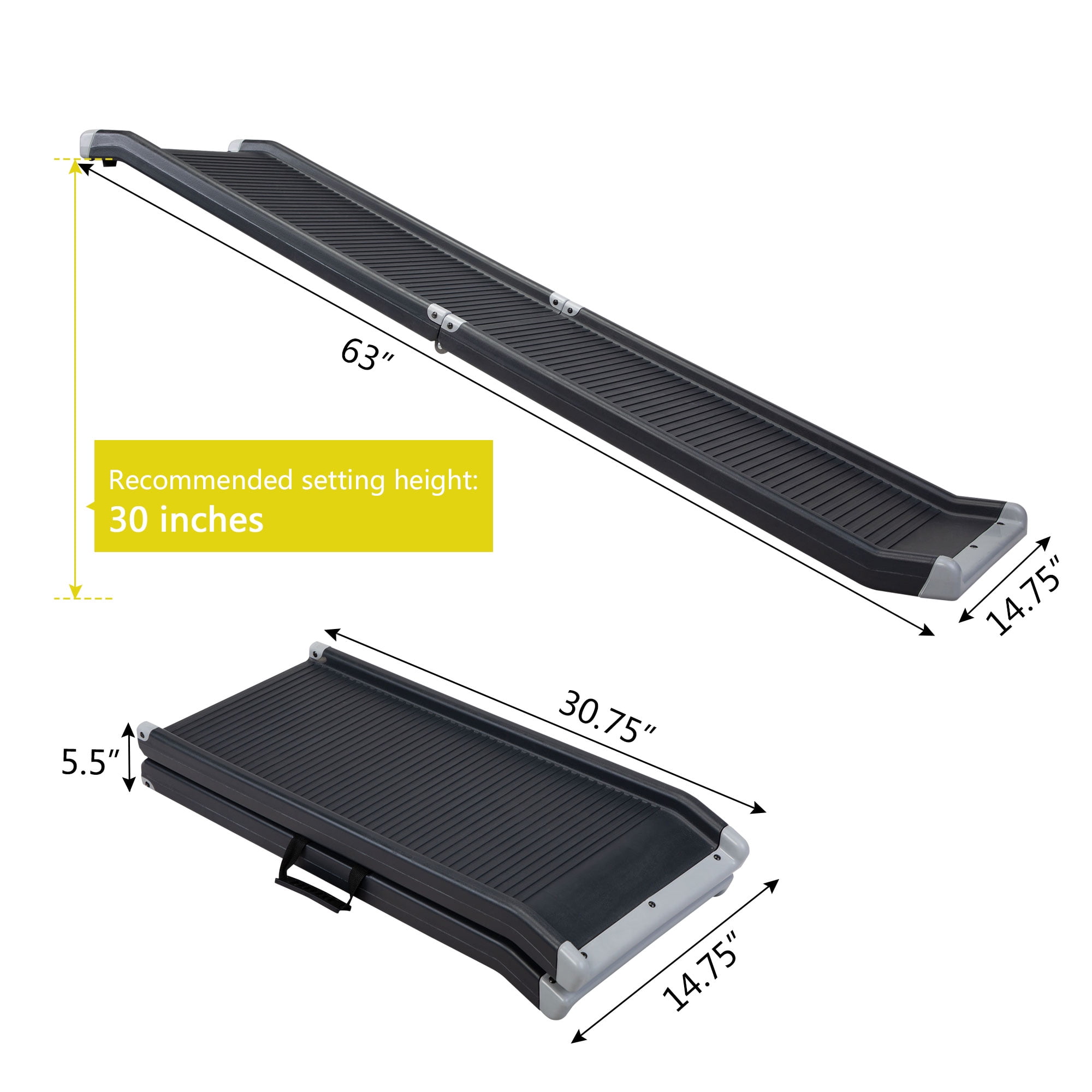 Lowestbest Folding Pet Ramp, Portable Light Dog and Cat Ramp Suitable for Cars, Black Lowestbest Folding Pet Ramp, Portable Light Dog and Cat Ramp Suitable for Cars, Black