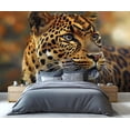 thumbnail image 2 of Leopard Print Wall Mural - Cheetah Wildlife Wall Murals, Cheetah Hd Photo For Living Room Bedroom, Leopard Mural For Boys Room 118"W x 83"H (Not Peel and Stick), 2 of 6