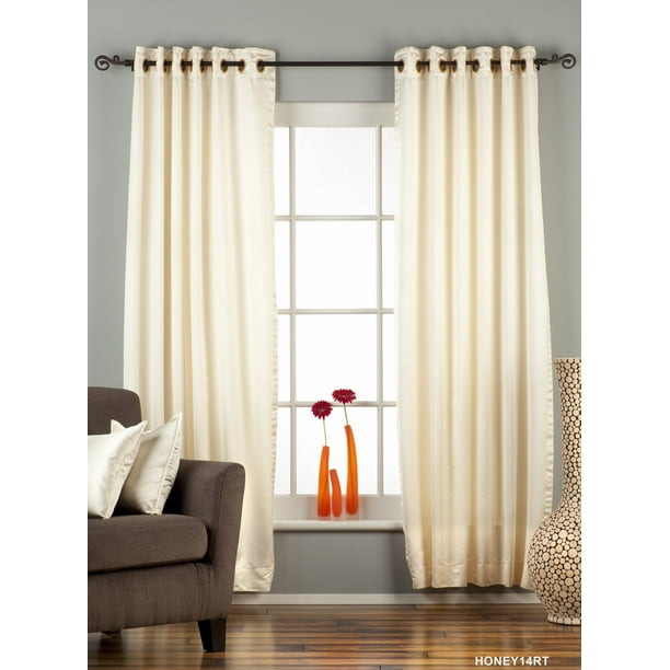 Cream Ring / Grommet Top 90 Blackout Curtain / Drape / Panel Piece