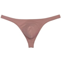 Botmois Mens Solid Nylon Enhance Pouch Jokstrap Bikin Thongs Underwear T-back Low-Waist Tangas Male Lingerie Swimwear G-String Dark Green Seashell Pink L