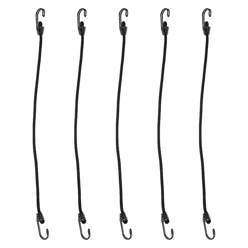 Bungee Cords Cord Rope Bungie Straps Black Hooks Tarp Fix Tent Camping