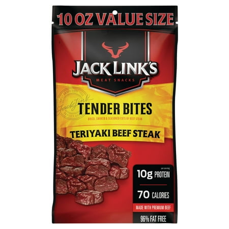 - Jack Link's Tender Bites Teriyaki Beef Steak Value Size, 10 Oz.