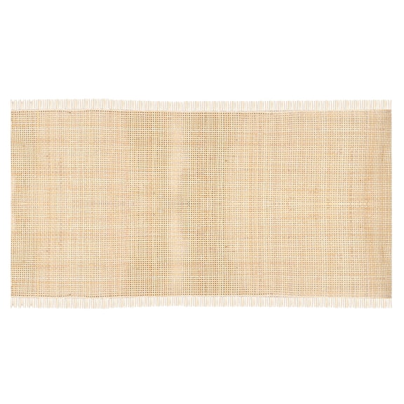RENACLIPY Natural Rattan Cane Webbing Roll Light Brown Handwoven Open Mesh for DIY Lampshade and Furniture Crafts
