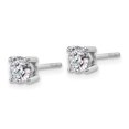 thumbnail image 2 of 14k White Gold 1 1/5 ctw Lab Grown Diamond VS+ F+ Round 4 Prong Heavy Wt. Stud Earrings, 2 of 4