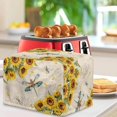 thumbnail image 3 of Dragonfly Toaster Covers 2 Slice Toaster Dust Covers Sunflower Print Small Kitchen Appliance Dust Cover Oven Microwave Cover Bread Maker Protector Covers, 3 of 7