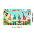 thumbnail image 3 of Colorful Easter Gnome Themed Background Happy Easter Banner Party Decorations Easter Celebration Family Gathering Photography Props, 3 of 7