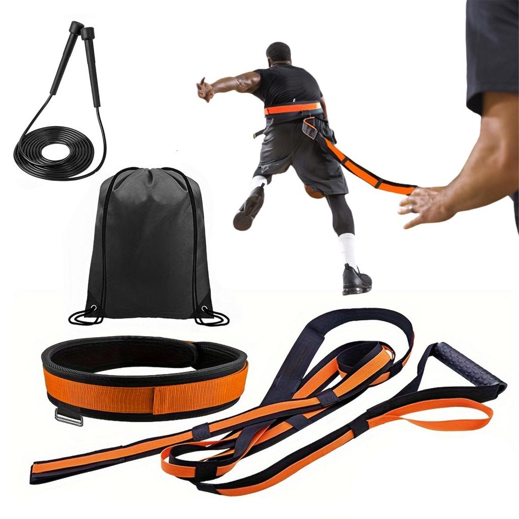 Overload Running Resistance Harness Resistance Band with Jump Rope & Storage Bag for Sprint Football Basketball Soccer