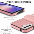 thumbnail image 2 of Decase Wallet Case for Samsung Galaxy A23 4G, Luxury Shockproof Magnetic PU Leather Credit Card Slot with Built-in 360° Rotation Ring Holder Stand Protective Case, pink, 2 of 8