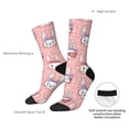thumbnail image 4 of Rocae Girl Rabbit for Adult Socks Casual Athletic Stretchy Loose Socks for Women Men Non-Slip Middle Tube Socks, 4 of 6