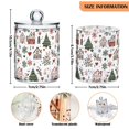 thumbnail image 5 of Yayeee 2 Pack Qtip Holder Bathroom Cotton Swab Canister with Lid Clear Dispenser Set, White Nordic Christmas House, 5 of 6
