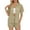 Khaki, variant on ZhiFeng 2 Piece Sets for Women Summer Lapel Short Sleeved Button Shirt Mid Waisted Shorts Outfits Solid Color Lightweight Loose Fit Set Ladies Weekend Leisure Suit