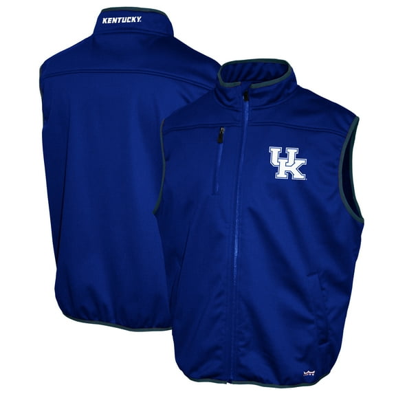 Men's Franchise Club Royal Kentucky Wildcats Softshell Full-Zip Vest