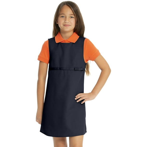 Real School Uniforms Big Kid Empire Waist with Ribbon Bow Jumper 64002