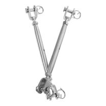 ifundom 2-Pack Stainless Steel Jaw and Jaw Turnbuckles Closed Body Rope Tension Adjusters Plated Hardware