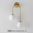 thumbnail image 4 of 2-Light Glass Globe Decorative Wall Lamp Vanity Light A Warm Light, 4 of 5