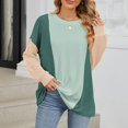 thumbnail image 4 of HUITKMM Tshirts 2024 Autumn and Winter Color Contrast Long Sleeve Loose Thread Stitching T Shirt, 4 of 9