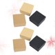 thumbnail image 3 of 6 Pcs Retro Ring Box Classic Fashion Kraft Paper Jewelry Storage Box For Women Girls Ladies (7x7x3cm, Dark Kraft Paper, Light Kraft Paper, Black Kraft, 3 of 3