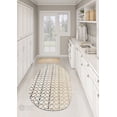 thumbnail image 2 of White Area Rug 6X9, Geometric Wool, Wool Area Rugs, Hallway Living room, Oval Carpet, 2 of 6