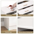 thumbnail image 6 of White 6 Drawer Dresser Organizer for Bedroom, Wood Large Storage Drawers, Modern Wide Chest of Drawers with Golden Handle for Living Room Entry Hallway Furniture, 6 of 8