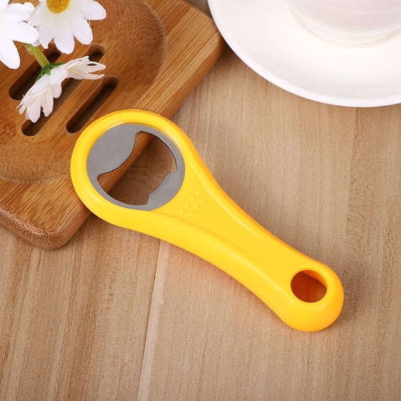 Portable Bottle Opener Professional Bottle Cap Remover Breaker Tool for Beer Bottles and Cans (yellow)