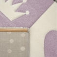thumbnail image 4 of Paco Home Kids Rug Checkered with Hearts and Crowns in Purple - 5'3" Round (5'Round), 4 of 5