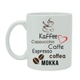 thumbnail image 1 of Kaffee Coppuccino Caffe Espresso Coffee a Mokka Funny Quote Coffee Mug White Ceramic Tea Cup Personalized With Free Gift Box, 1 of 1