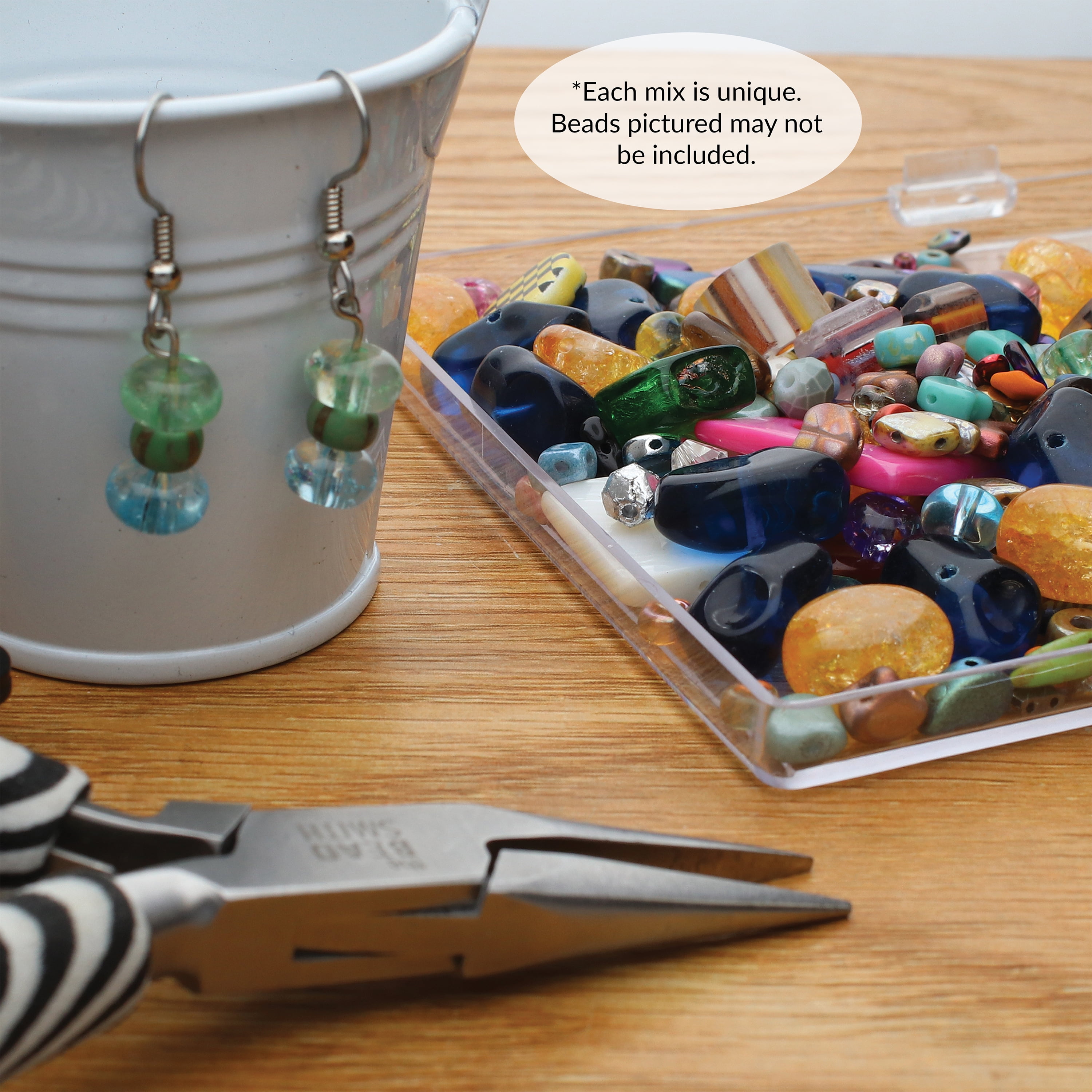 The Beadsmith Box of Beads – Glass Beads Assortment in Varying Shapes, Colors, and Sizes, 10 Pounds