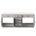 thumbnail image 5 of Abbey 84 in W x 22 in D White Oak Double Bath Vanity and White Quartz Top, 5 of 7