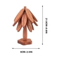 thumbnail image 3 of Fiudx Mantel Individual con Diseño de Árbol de Navidad, Aislante Térmico y Antiescaldaduras, Superficie de Madera Antideslizante, Multiusos, Decoración Navideña, Fácil de Limpiar, Incluye 1 Base + 4, 3 of 6