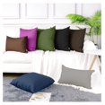thumbnail image 2 of Pack of 4 Cotton Pillow Covers,Decorative Solid Square Throw Pillow Case for Home Sofa Decorative (Cover Only,No Insert)(16x16 inch/ 40x40cm,Dark Brown), 2 of 6