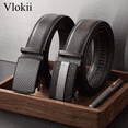 thumbnail image 5 of Vlokii 2pcs Mens Belts Ratchet Belts for Men Automatic Ratchet Buckle Slide Belt for Dress Casual, 5 of 6