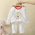 thumbnail image 2 of TOWED22 Toddler Boys Fall Winter Outfits Long Sleeve Printed Pullover Sweatshirt Elastic Waist Sweatpants Cozy Clothes 2 Piece Set(White,4-5 Y), 2 of 6