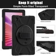 thumbnail image 6 of For Lenovo Tab 10.1 inch 2025 TB311FU/TB311XU Case, 360 Hand Strap, Shoulder Strap, Kickstand, Rugged Drop Protection, Black, 6 of 6
