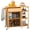 41”Lx16”Wx35”H, variant on Bamboo Kitchen Island Cart, Rolling Butcher Block with Large Drawer, 2-Door Cabinet, 3-Tier Open Shelves, Towel Rack, Kitchen Carts on Wheels with Storage for Dining Room