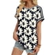 thumbnail image 3 of Camisetas WIHOLL, trajes de verano y primavera 2026 para mujer, estampado floral S, 3 of 4