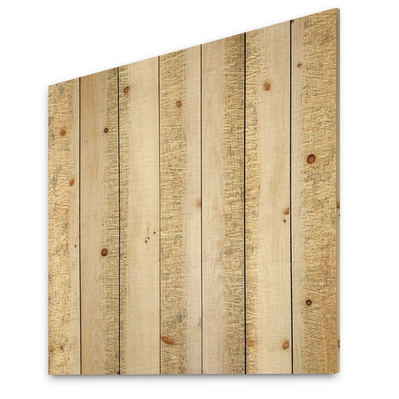 Designart 'Abstract Gold Glam Stipes Pattern' Modern Glam Print on Natural Pine Wood